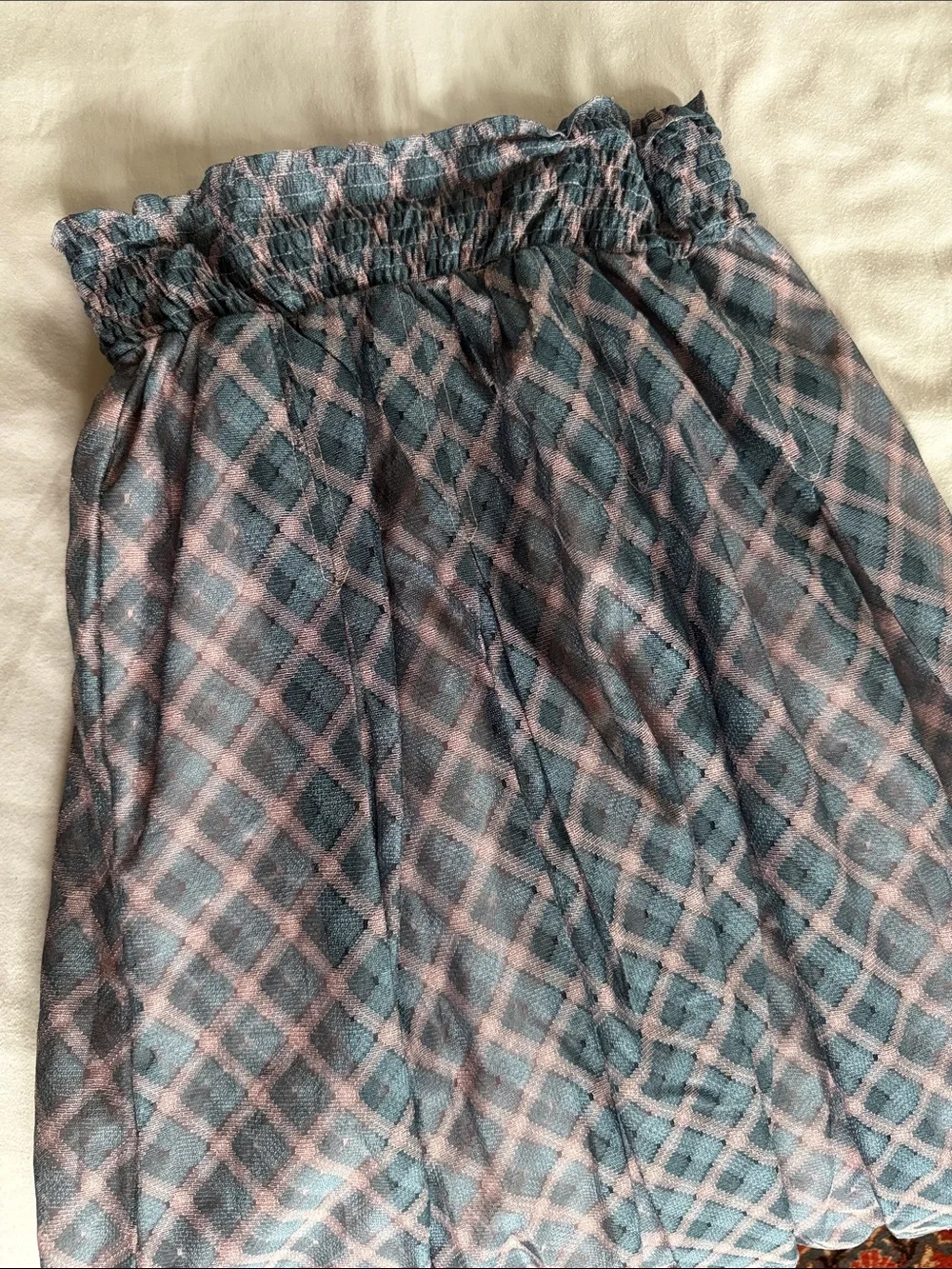 Buru set - Plaid Midi Skirt and matching top - Picture 4 of 4